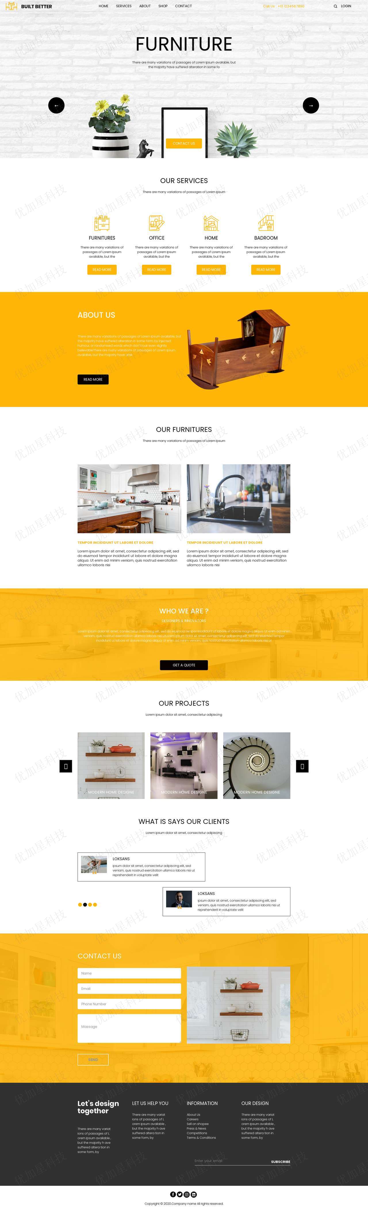 响应式现代家居装饰设计公司网站模板_优加星网络科技