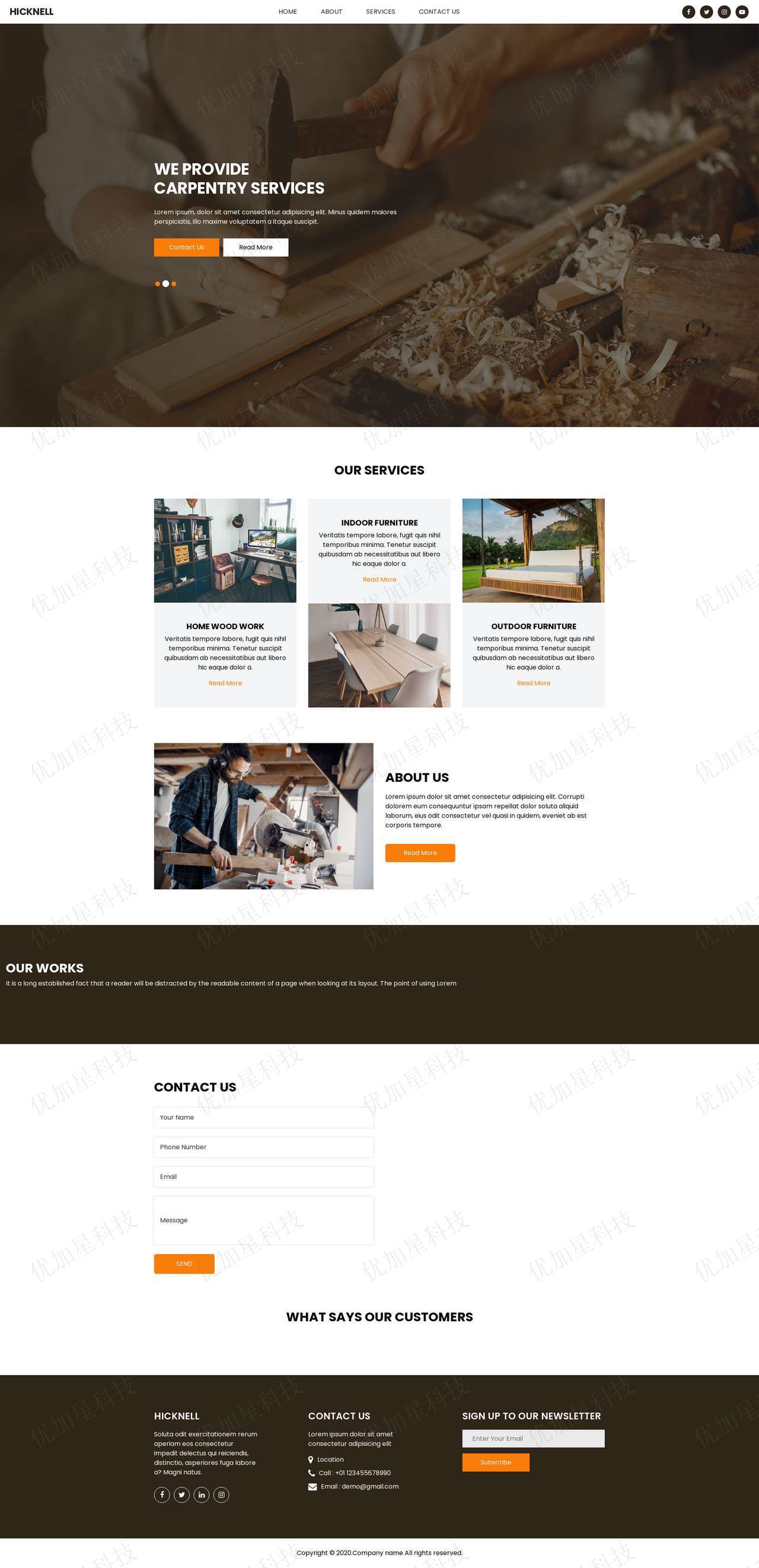响应式木材加工家具制造企业网站html模板_优加星网络科技