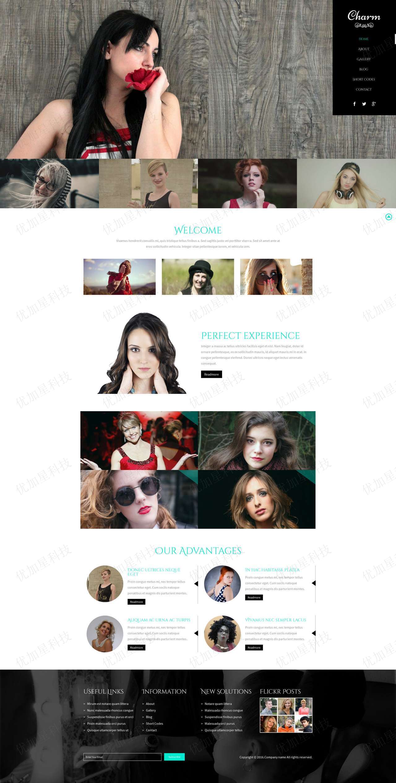 魅力女性时尚多页面网站HTML5模板_优加星网络科技