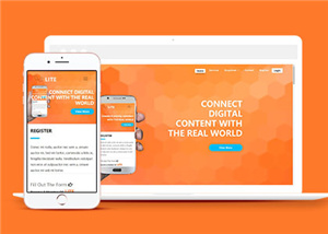 橙色产品展示企业响应式通用网页模板下载