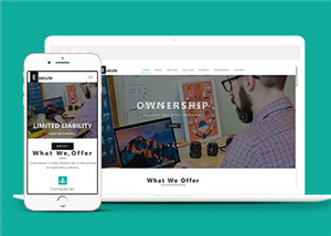 企业服务执行动态响应式网页模板下载