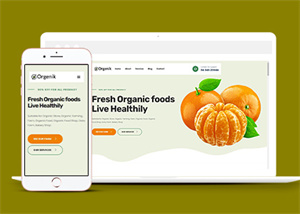 绿色精美甜橙种植农场HTLM5网站模板