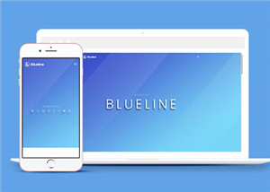 蓝色在线信息展示响应式网页模板下载