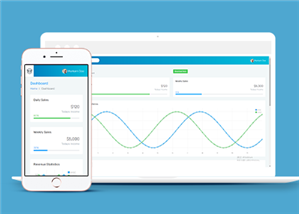 响应式销售统计后台管理系统网站静态模板