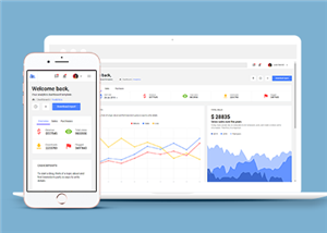 响应式数据分析后台管理系统网站静态模板