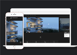黑色自适应个性创意建筑设计行业网站模板
