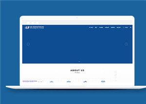 蓝色中文电子元件分销商企业网站模板