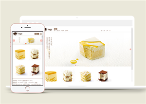 简单通用点心甜品店铺首页单页网站模板