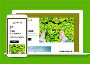 绿色蔬菜种植农场网页单页面HTML5模板