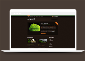 棕褐色背景的html5个人博客网站模板