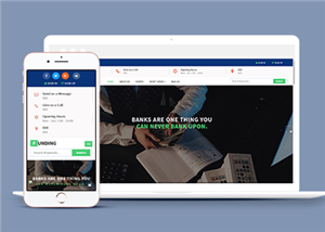 宽屏大气银行金融个人理财APP网站模板