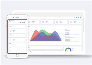 简美商城后台管理员统计应用响应式网站模板